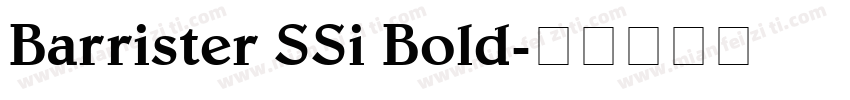 Barrister SSi Bold字体转换